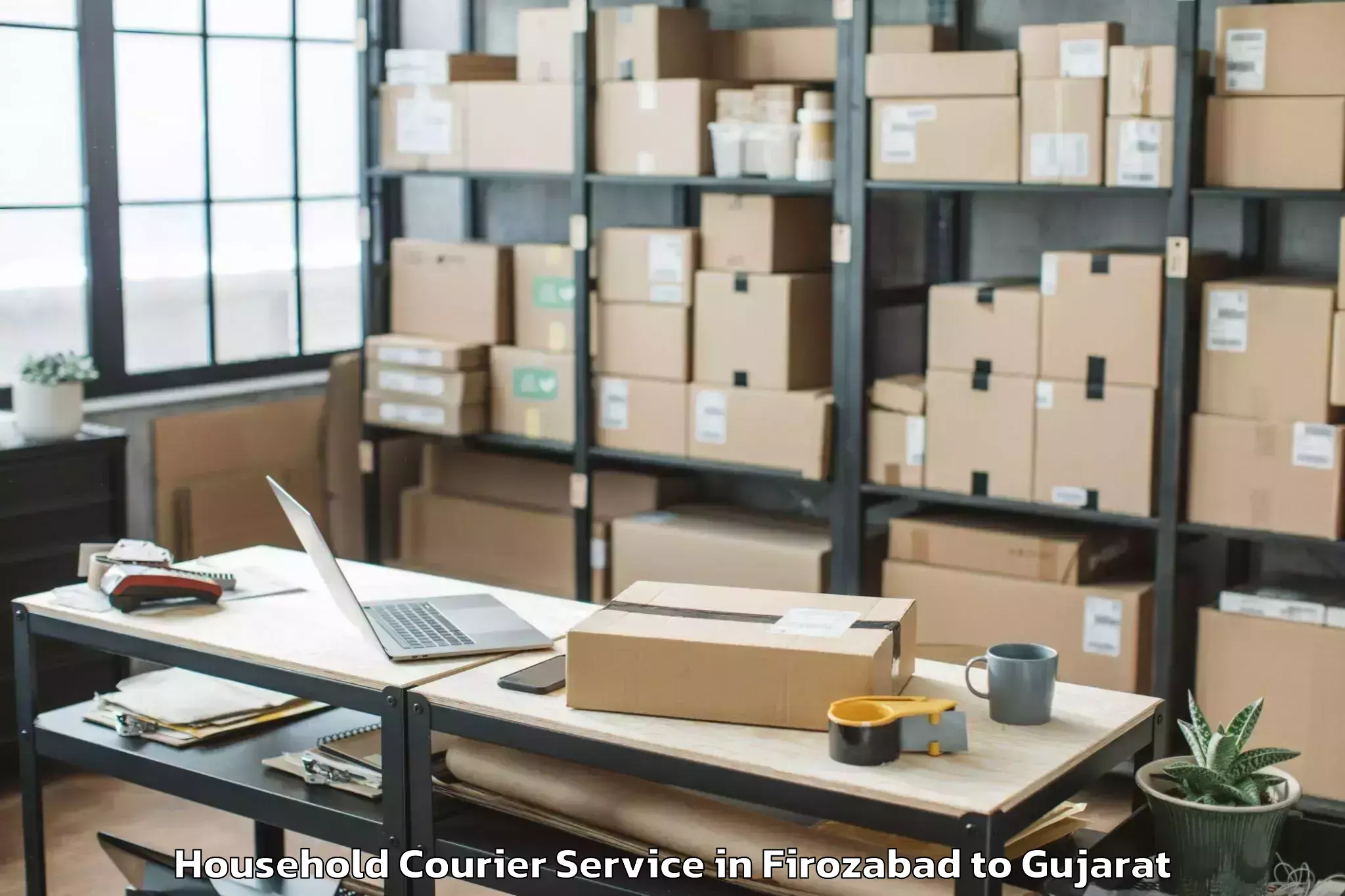 Book Your Firozabad to Anklesvar Household Courier Today